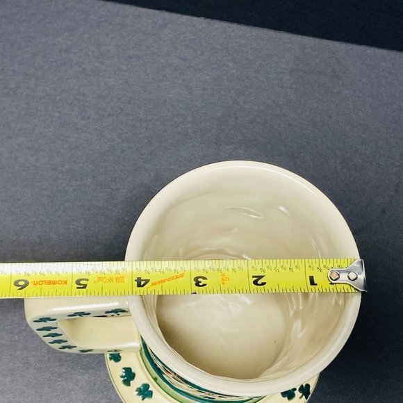 Vintage Budweiser St. Patrick's Day Tip O' The Hat Beer Mug Stein 1995 Shamrocks - Picture 11 of 12